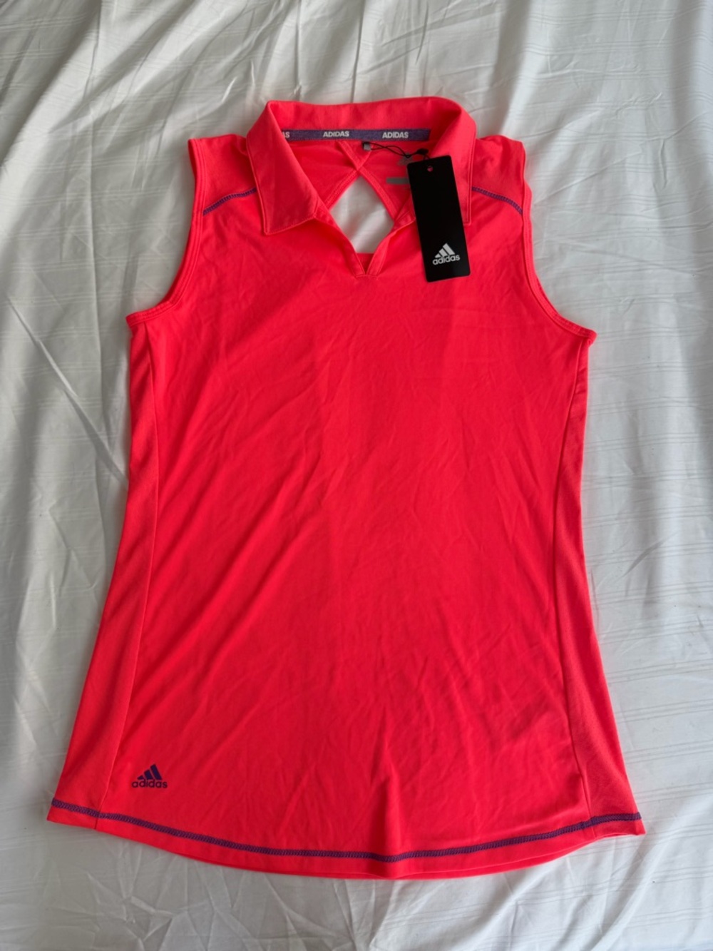Adidas Women’s Sleeveless Pink Golf Polo-new